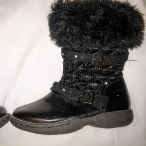 Girls Black Boots 10